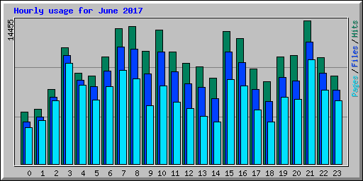 Hourly usage for June 2017