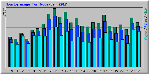 Hourly usage for November 2017