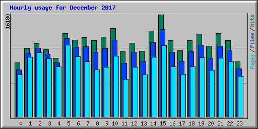 Hourly usage for December 2017