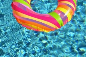Photo of a round float in a pool